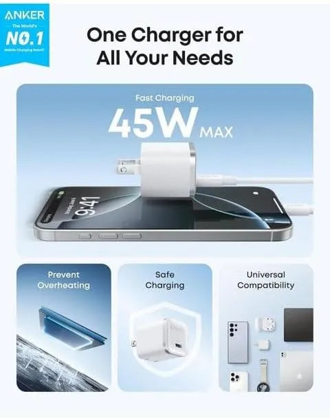 Adapter ANKER Nano 45W USB-C - Foldable Plug