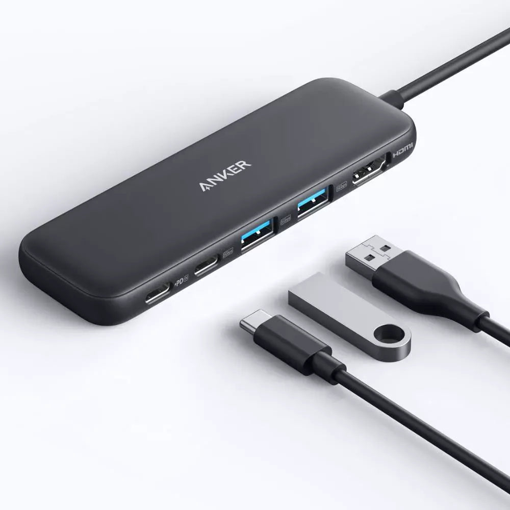 Adapter Hub ANKER 332 USB-C 5-in-1 - 4K HDMI - 100W Charging - Black | A8355H11 - Local Warranty