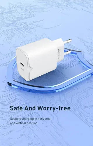 Adapter PD RECCI 20W USB-C | RC50E - Local Warranty