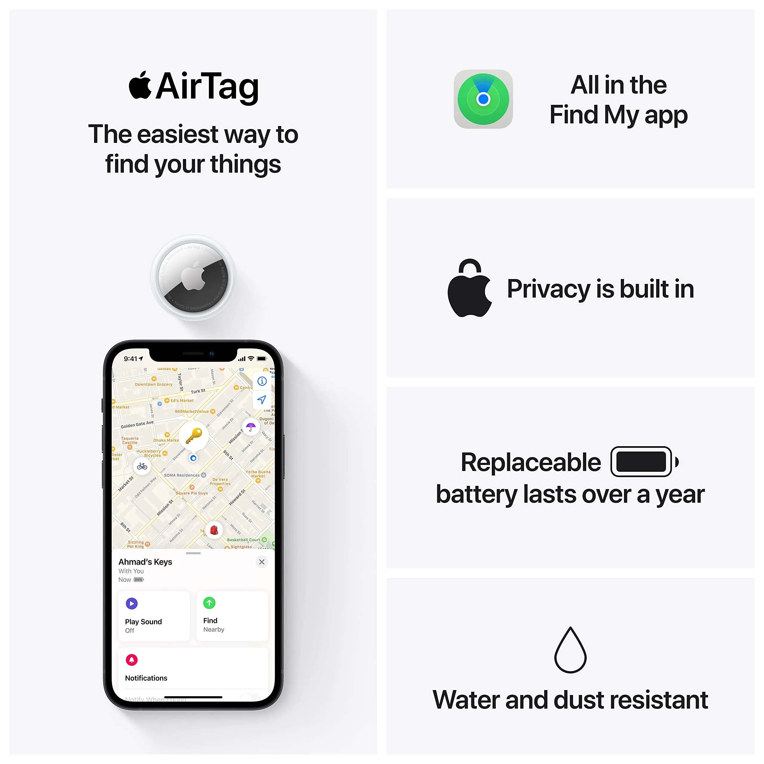 Apple AirTag - Pack of Four - Local Apple Warranty