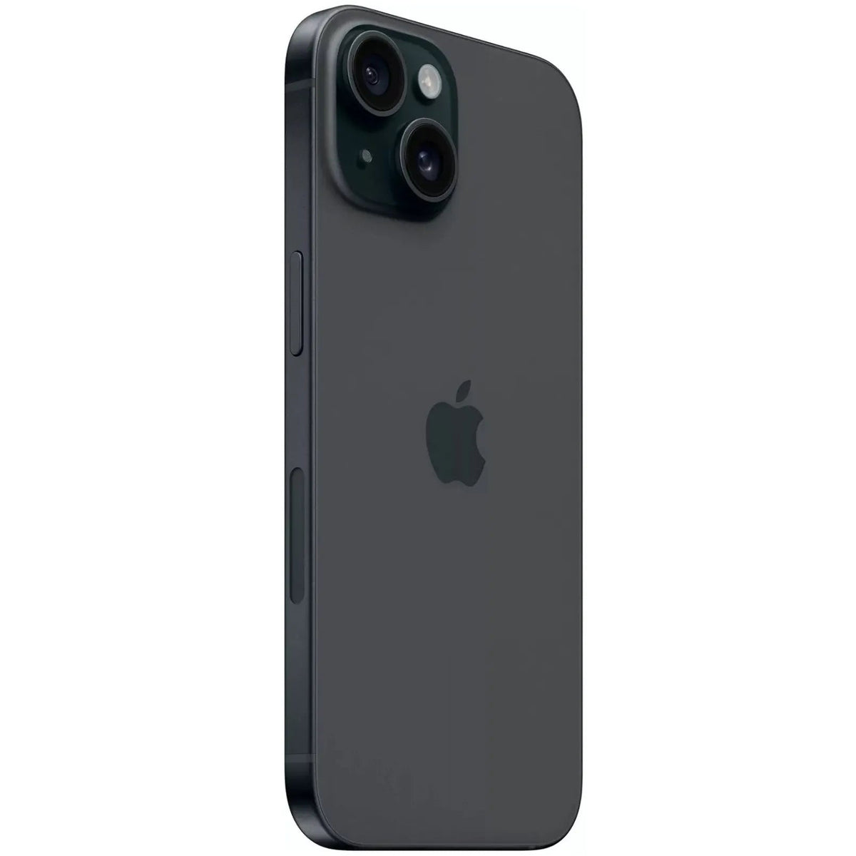 Black smartphone with Apple logo on a white background