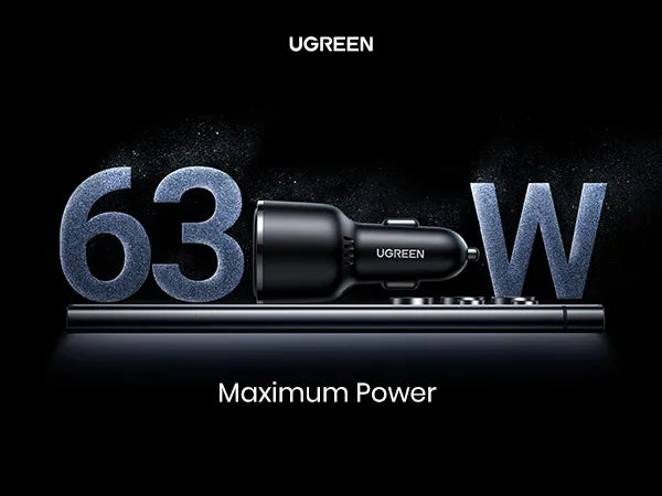 Car Adapter UGREEN 63W - Double Ports | EC701 - Local Warranty