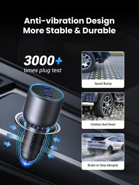 Car Adapter UGREEN PD2 75W - Trio Ports | EC703 - Local Warranty