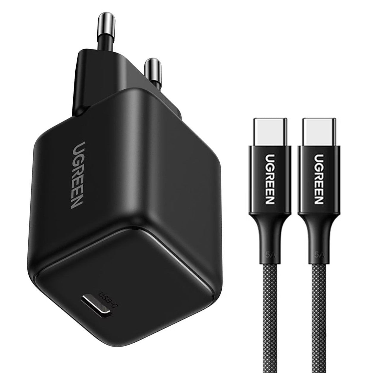 Charger UGREEN 30W GaN - with 1x Usb-C Cable | X513 - Local Warranty