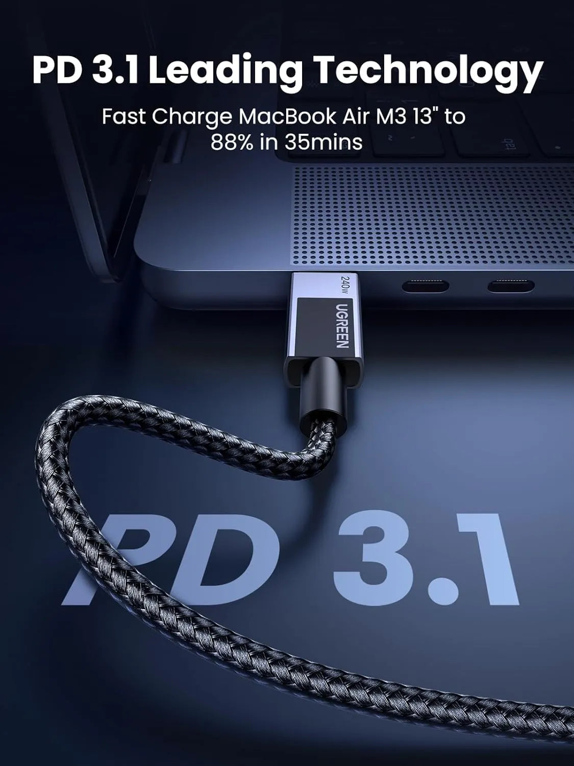 Charging Cable UGREEN PD 240W USB-C to USB-C | L513 - Local Warranty