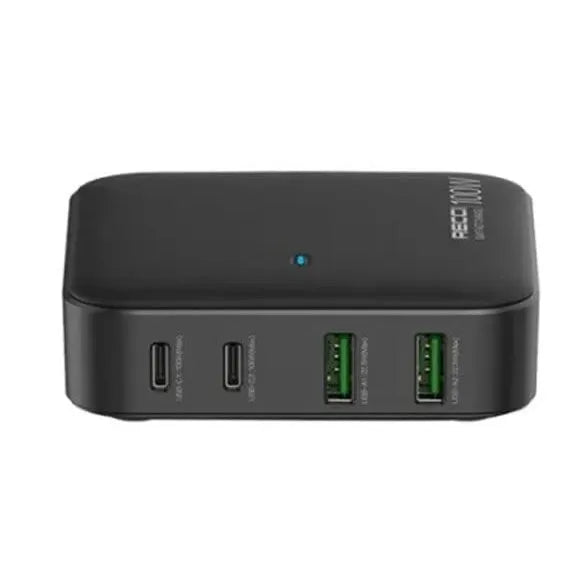 Desktop Charger RECCI 100W GaN 4-Port UK Plug | RC39 - Local Warranty