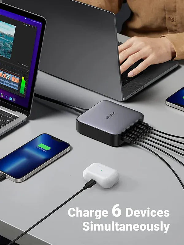 Desktop Charger UGREEN 200W Nexode 6-Port PD GaN | CD271 - Local Warranty