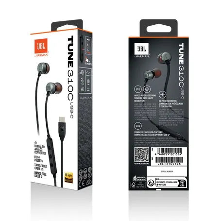 JBL In-Ear Headphones TUNE 310C USB-C