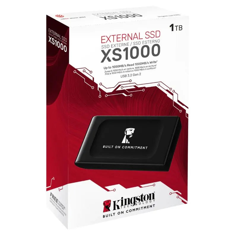Kingston Hard Disk External SSD XS1000 USB-C - 1050 MB/s Speed