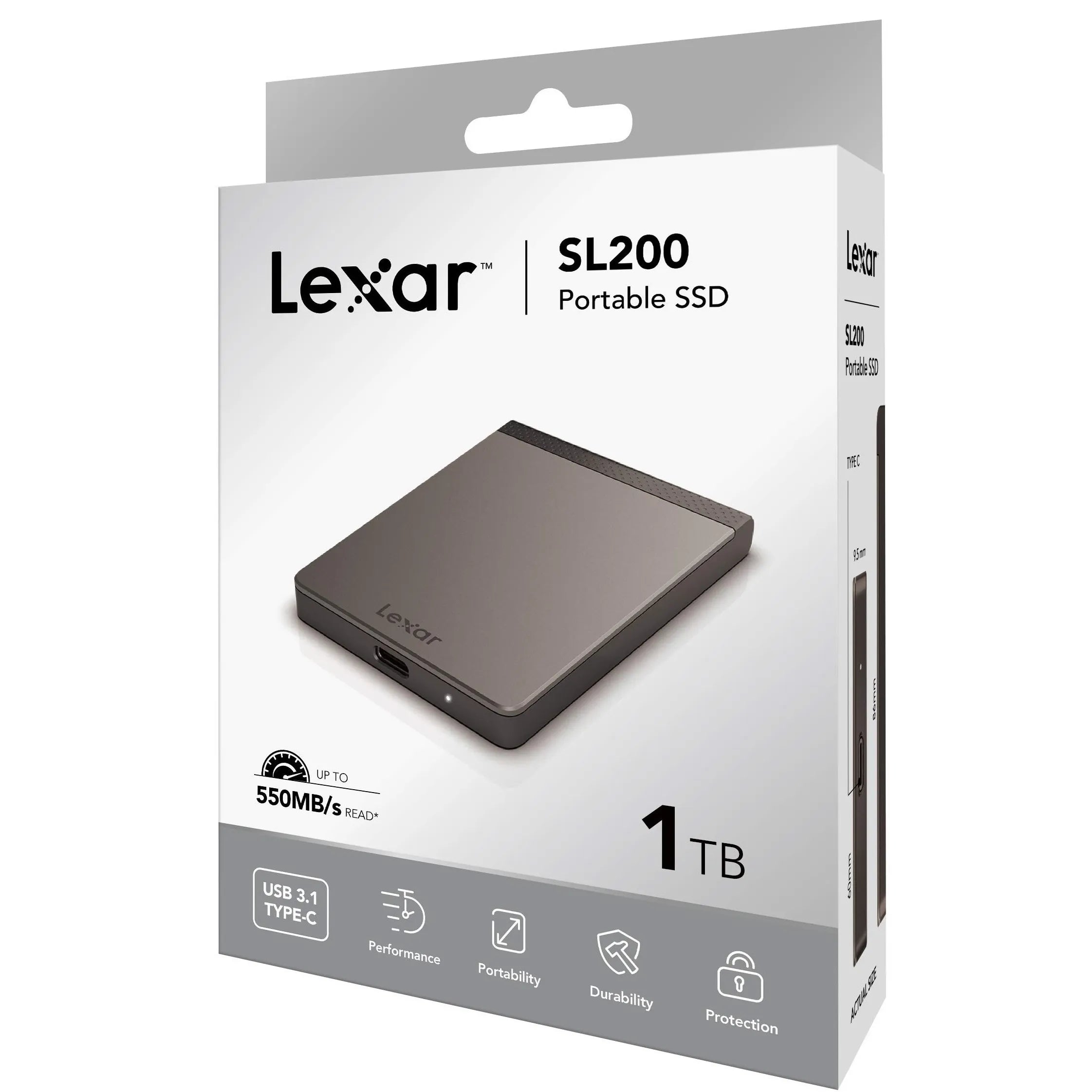 Lexar Hard Disk External SSD SL200 USB-C - 550 MB/s Speed