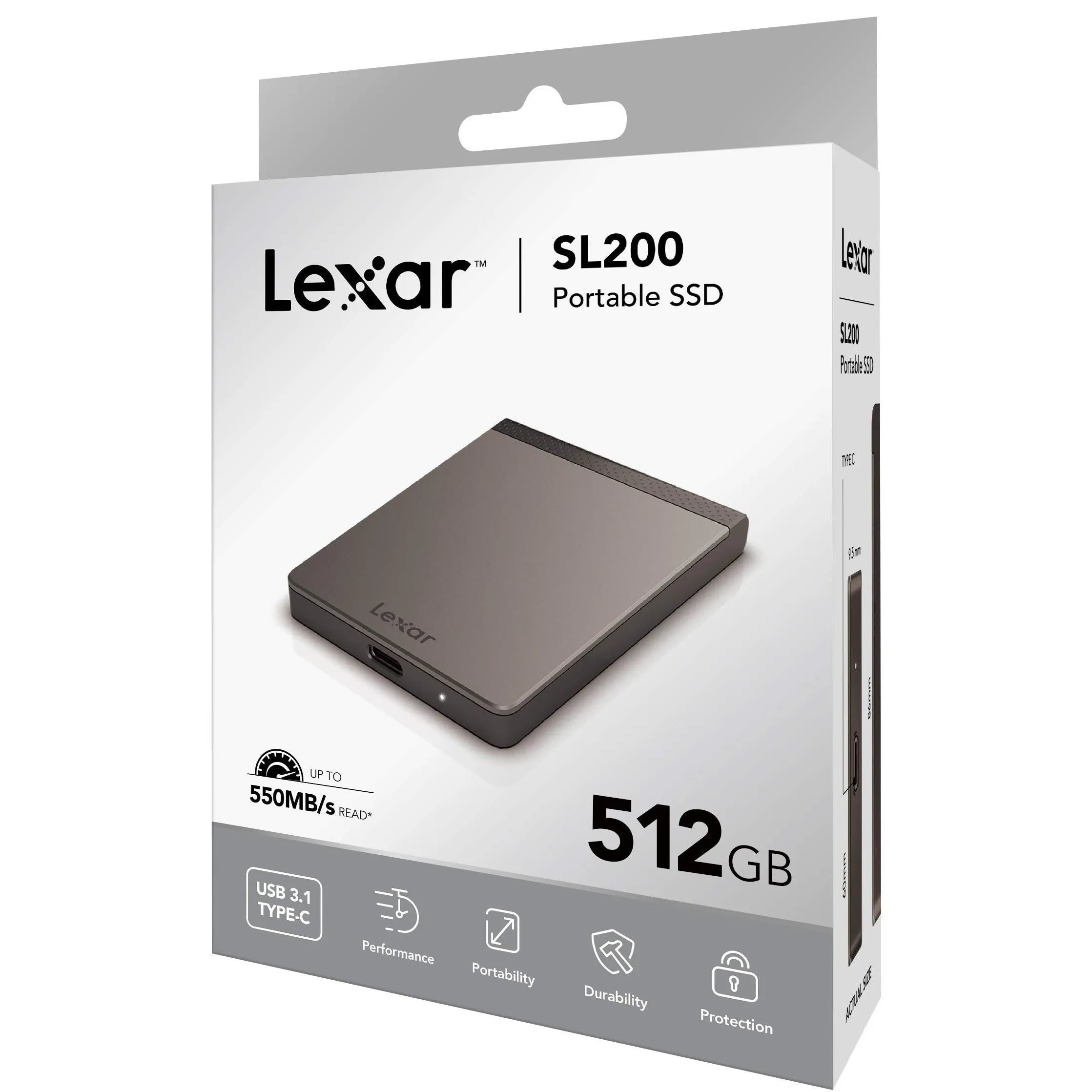 Lexar Hard Disk External SSD SL200 USB-C - 550 MB/s Speed