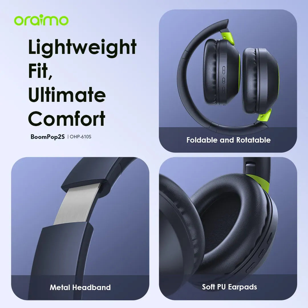 ORAIMO Wireless Headphones BoomPop 2S OHB-610S - Local Warranty