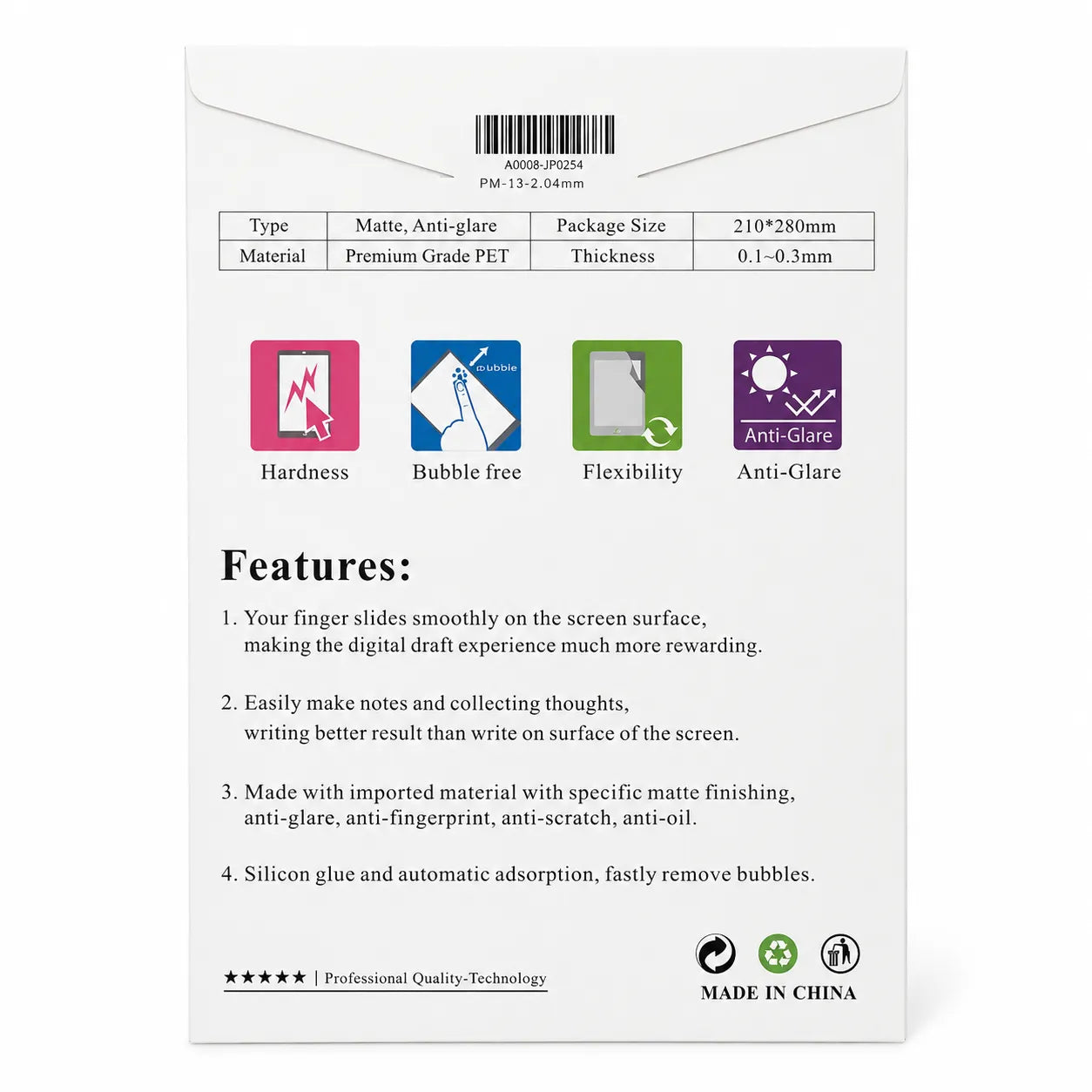Paper Effect Screen Protector for iPad - Anti-Reflection & Anti-Fingerprint