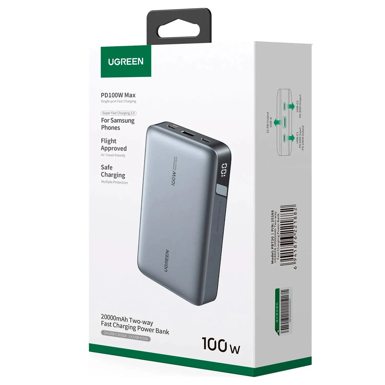 Power Bank UGREEN 100W 20,000mAh Two-Way | PB720 - Local Warranty