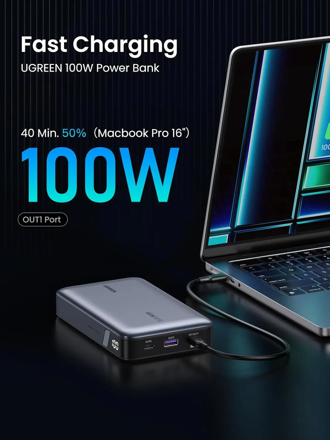 Power Bank UGREEN 100W 20,000mAh Two-Way | PB720 - Local Warranty