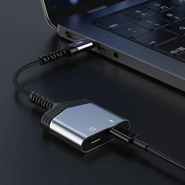 RECCI 2in1 Type-C PD 60W Charging & Audio Adapter - Local Warranty