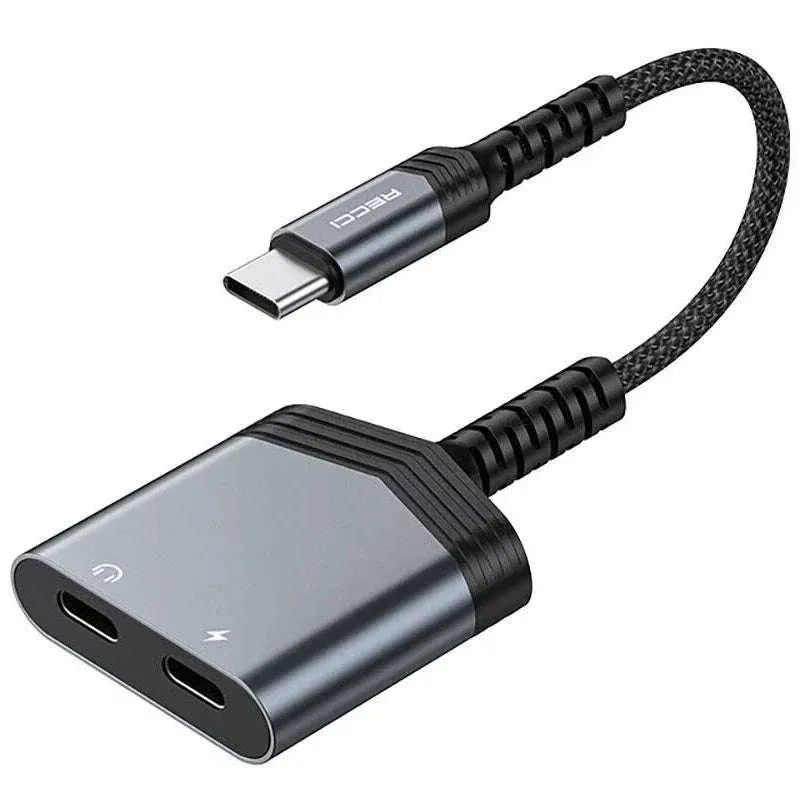 RECCI 2in1 Type-C PD 60W Charging & Audio Adapter - Local Warranty