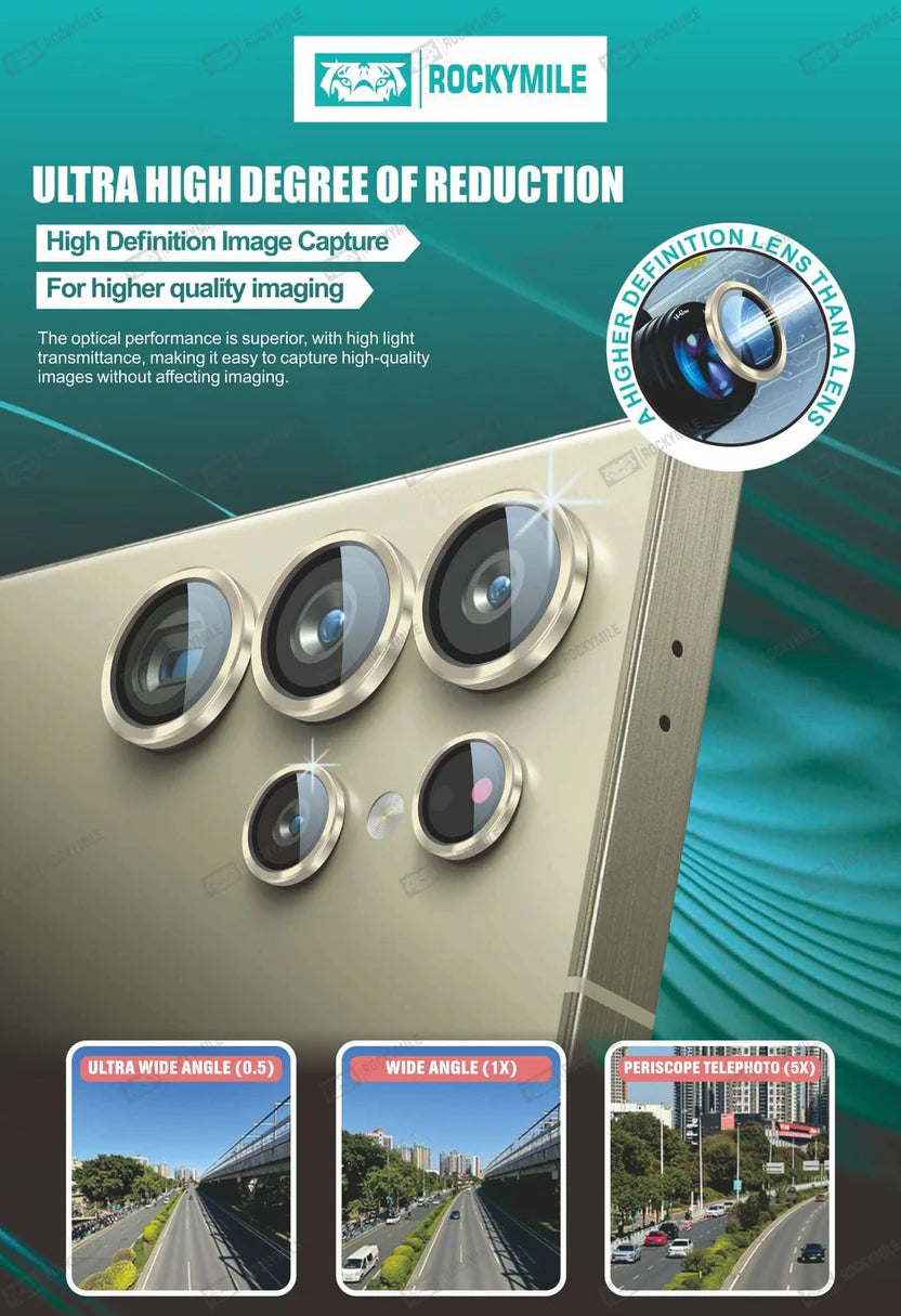 ROCKYMILE Glass Screen Camera Lense for Samsung S24 Ultra 5G