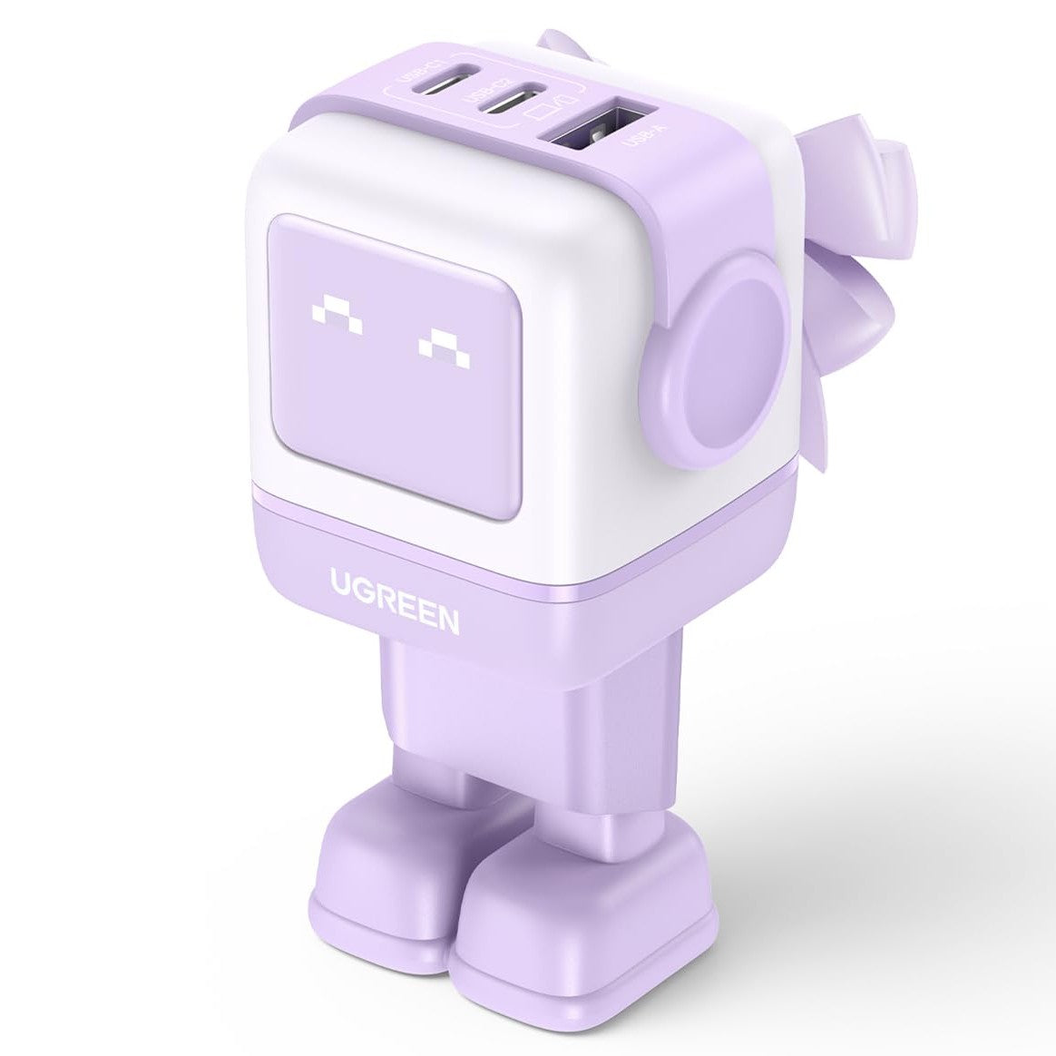 Adapter GaN UGREEN Robot Uno 65W - Trio Ports | CD361 - Local Warranty