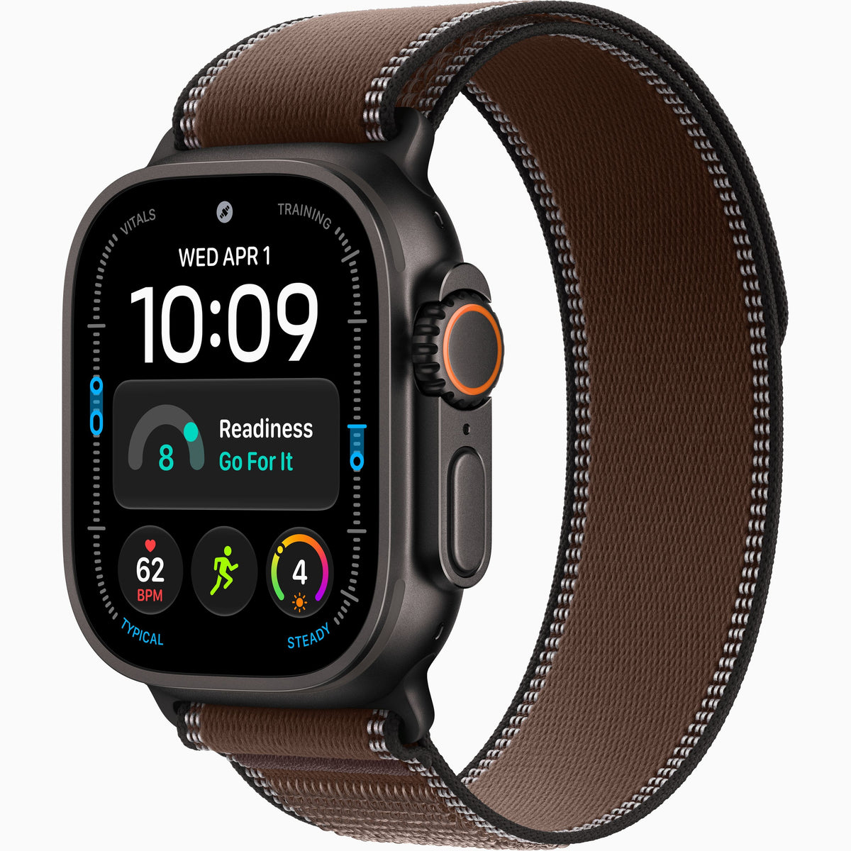 Al Sheikh Stores Apple Watch Ultra 4 Titanium 49mm - Local Apple Warranty - Titanium Black Dark Umber Trail Loop
