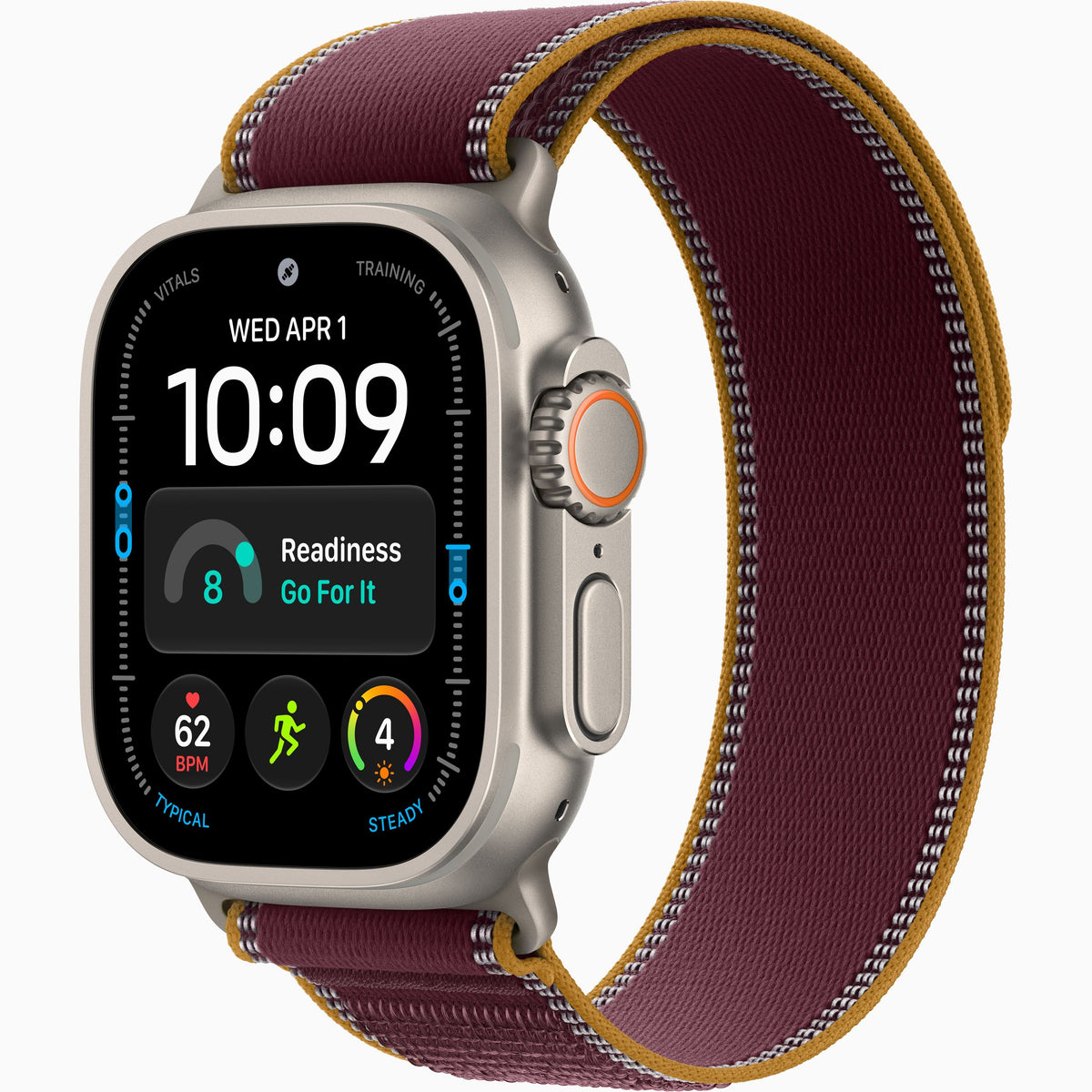 Al Sheikh Stores Apple Watch Ultra 4 Titanium 49mm - Local Apple Warranty - Titanium Natural Burgandy Trail Loop