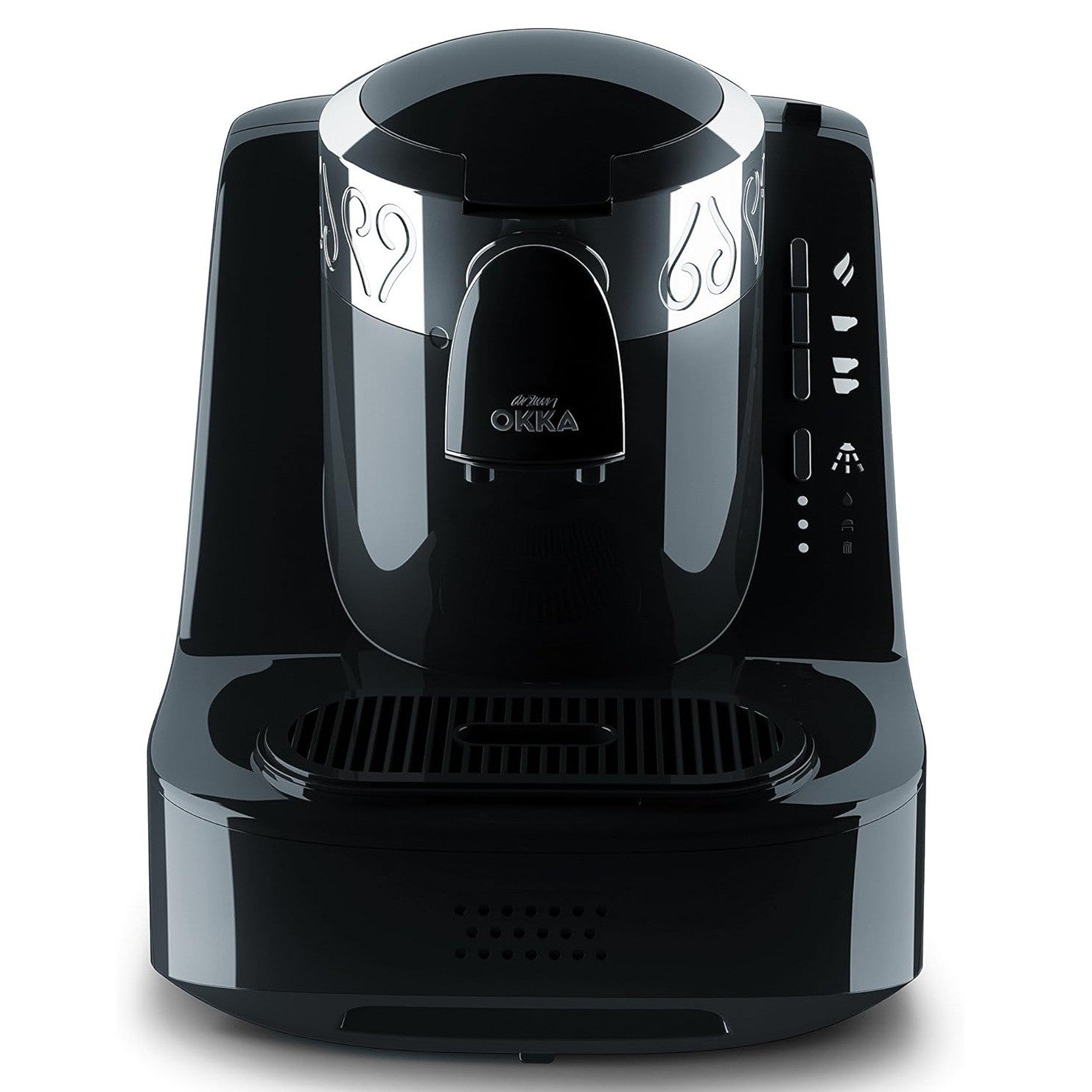 Arzum Okka Turkish Coffee Machine 710 Watt - OK002-26 - Black x Silver - Local Warranty