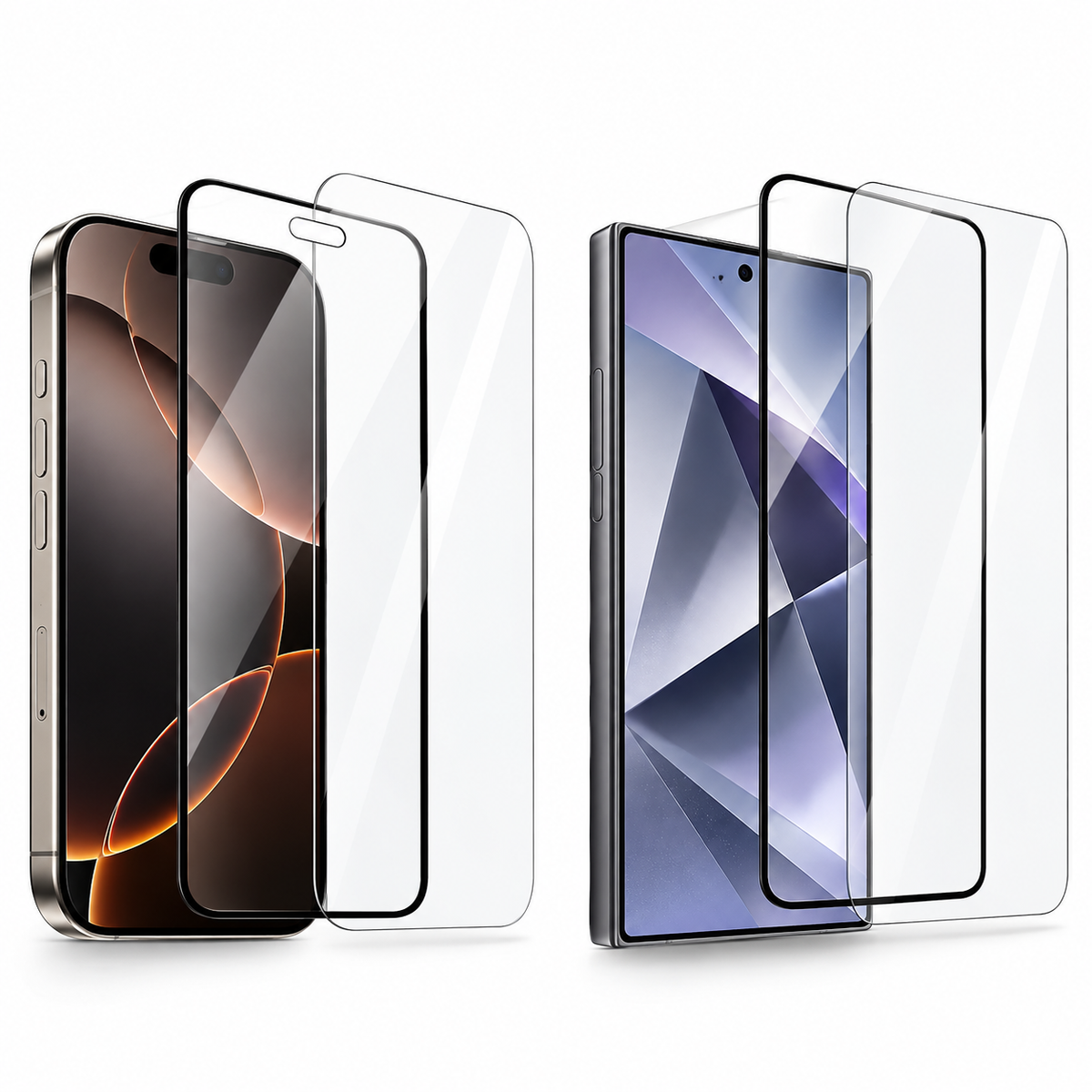 Al Sheikh Stores Clear Premium Tempered Glass Screen Protector - For Android & iPhone