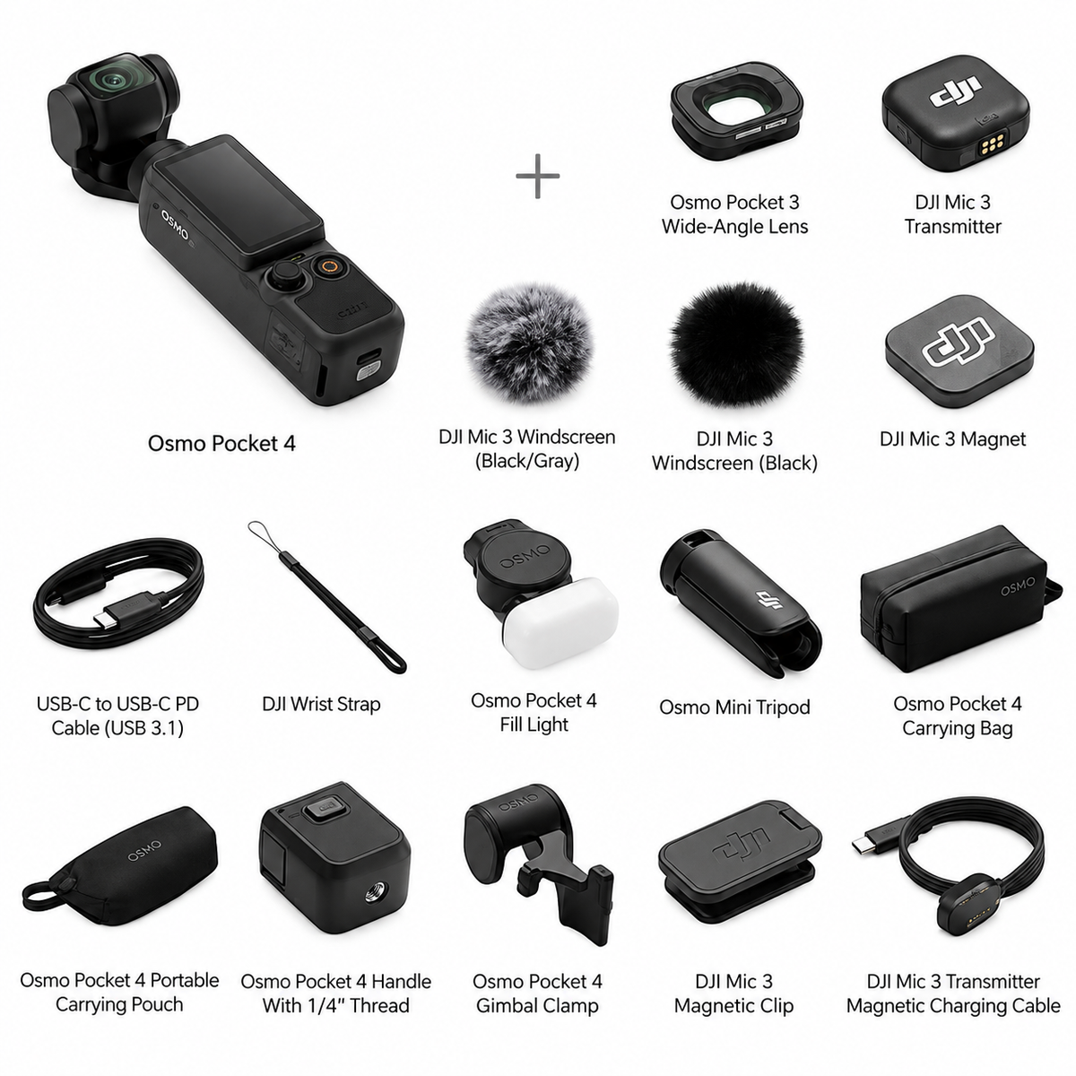 DJI OSMO Pocket 4 Creator Combo - Gimbal Vlog Camera