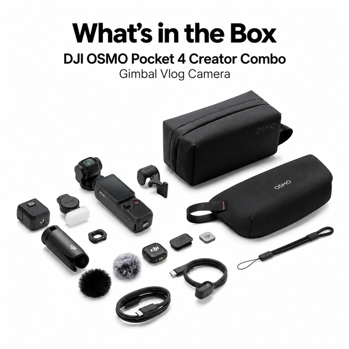 DJI OSMO Pocket 4 Creator Combo - Gimbal Vlog Camera