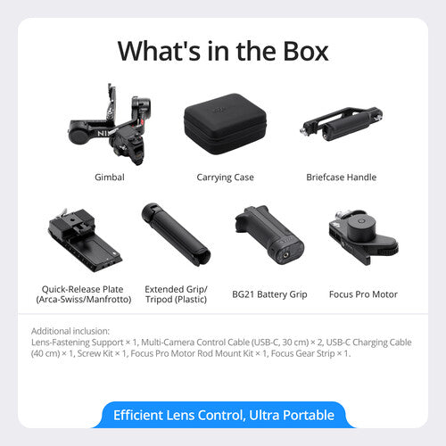 Al Sheikh Stores DJI RS 4 Gimbal Stabilizer Combo 2nd Gen - Camera Stabilizer - Black Color - What's in the Box