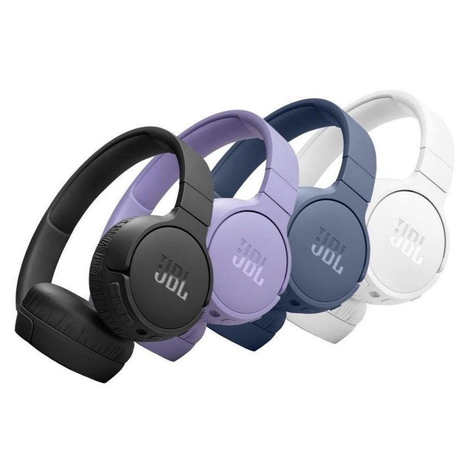 JBL Tune 670NC Wireless Headphones with Adaptive Noise Cancelling in Blue, Black, White and Purple