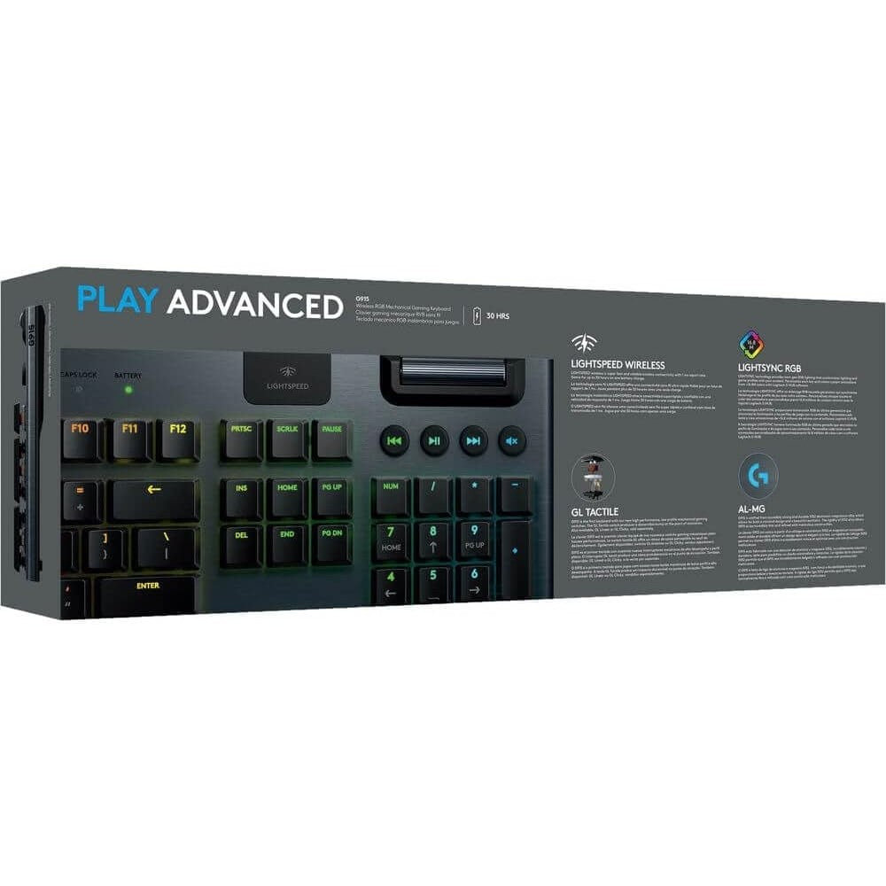 The retail packaging box for the Razer Play Advanced MKII wireless gaming keyboard, showing the front with the illuminated keyboard and the back with product specifications and logos.