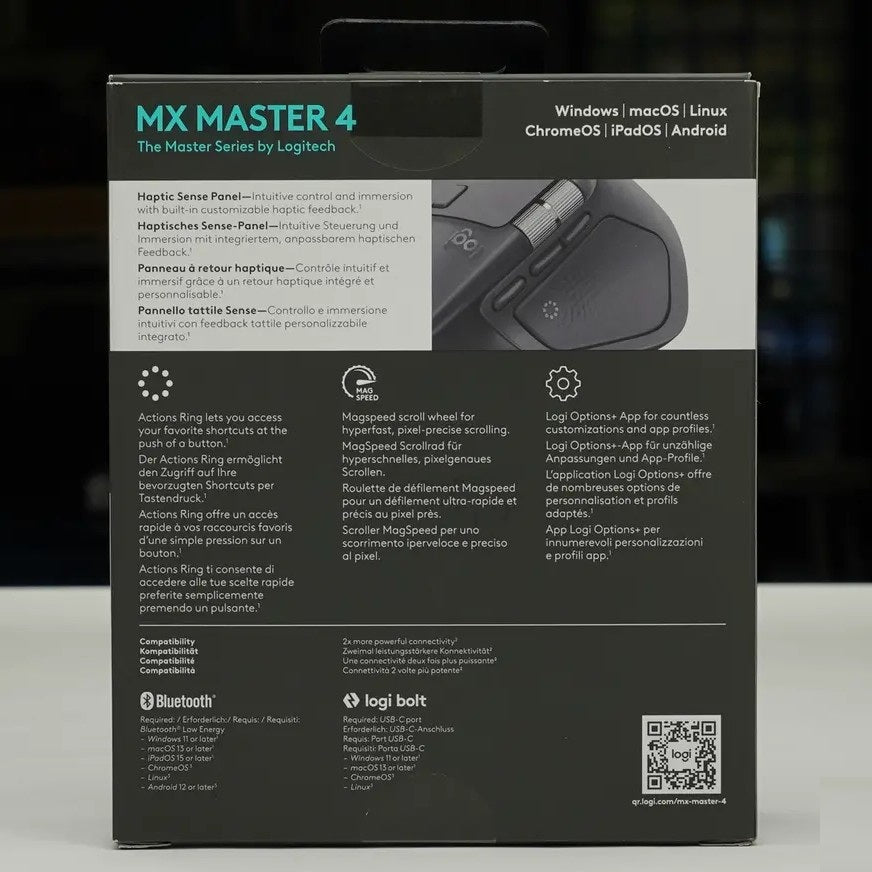 لوجي تك MX Master 4 ماوس لاسلكي مع haptic feedback - ضمان محلي
