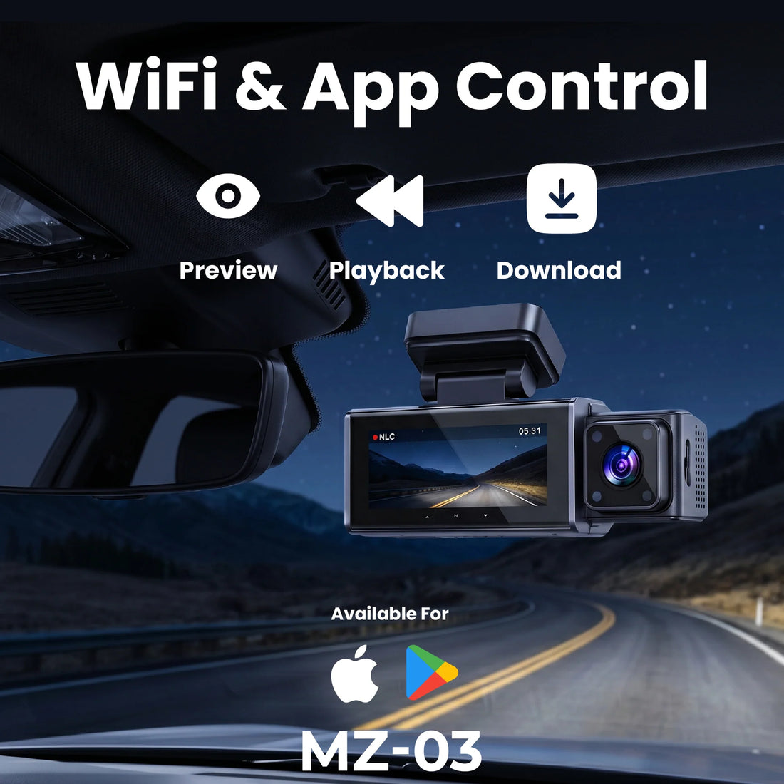 Majentic Car Dash Cam MZ-03 Tri-Cam 4K - Local Warranty