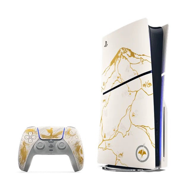 Al Sheikh Stores PlayStation 5 Slim - Slim CD - Ghost of Yotei Gold Limited Edition Bundle