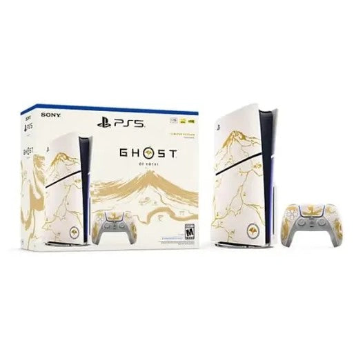 Al Sheikh Stores PlayStation 5 Slim - Slim CD - Ghost of Yotei Gold Limited Edition Bundle - What's in the Box