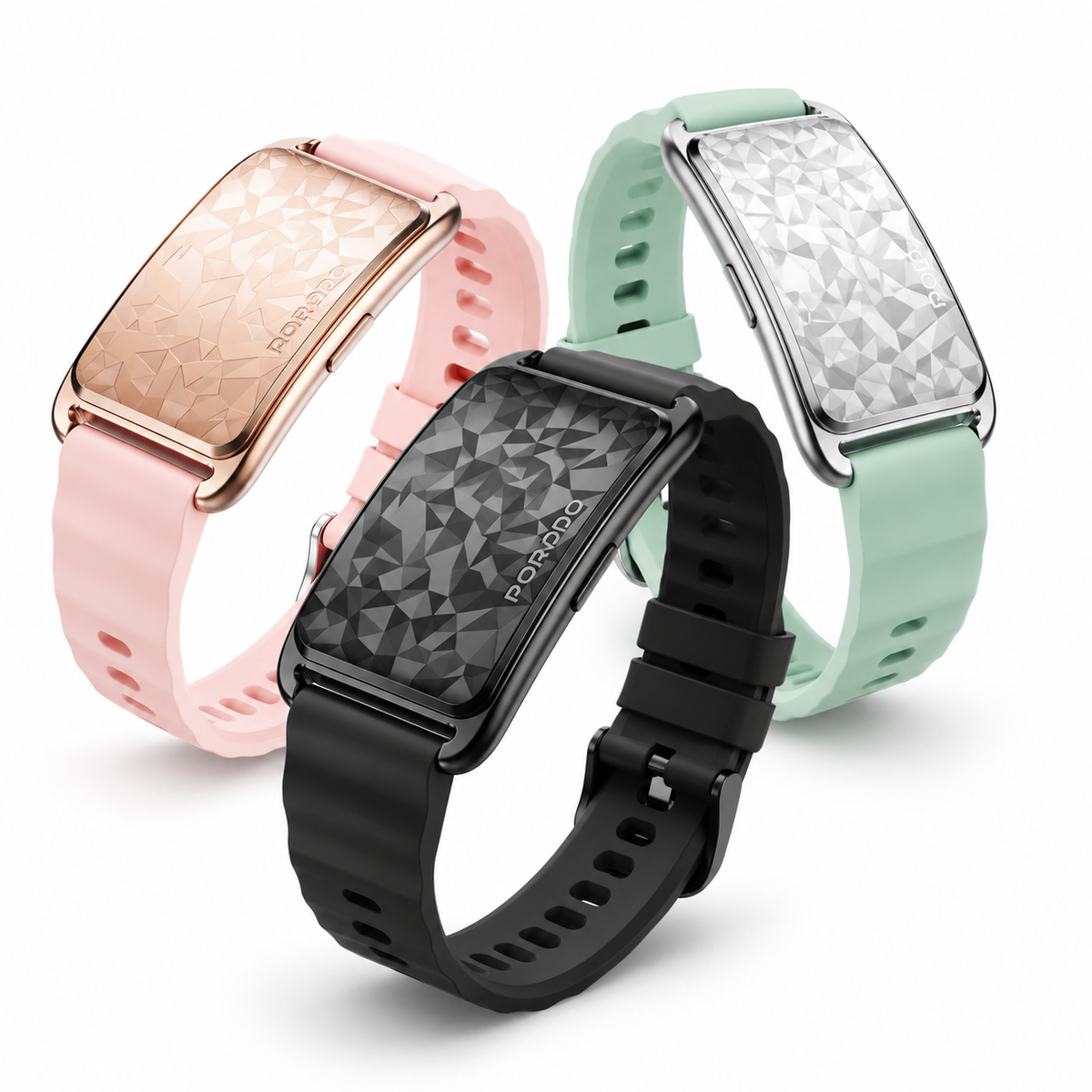 Porodo TrackFit Arc Smart Fitness Tracker With App-Era Fitness & Silicone Strap