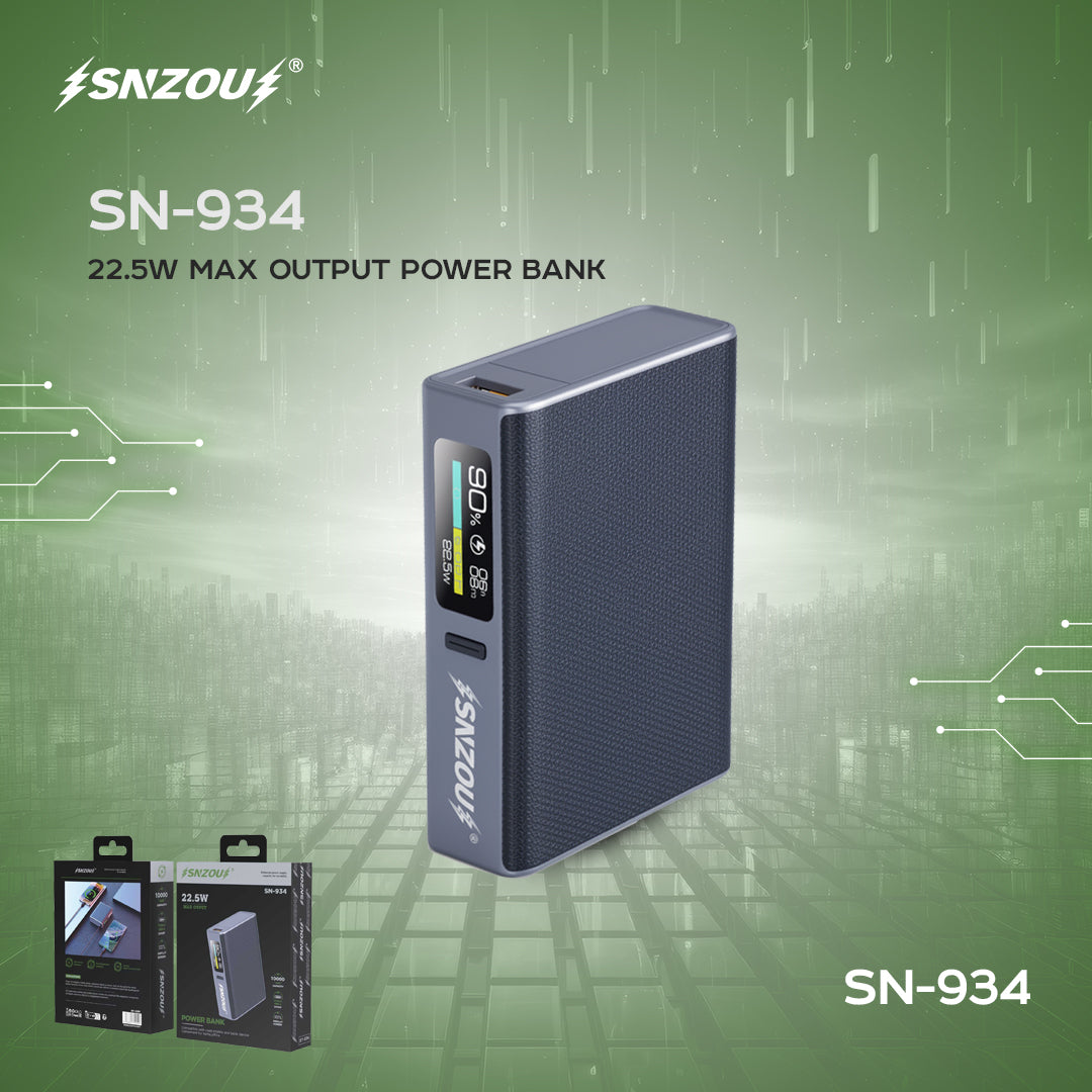 Al Sheikh Stores Powerbank 22.5W SNZOU 10,000 mAh | SN-934 - Local Warranty - Advertisment 1