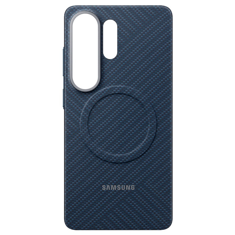 Dark Blue phone case with textured surface on a white background