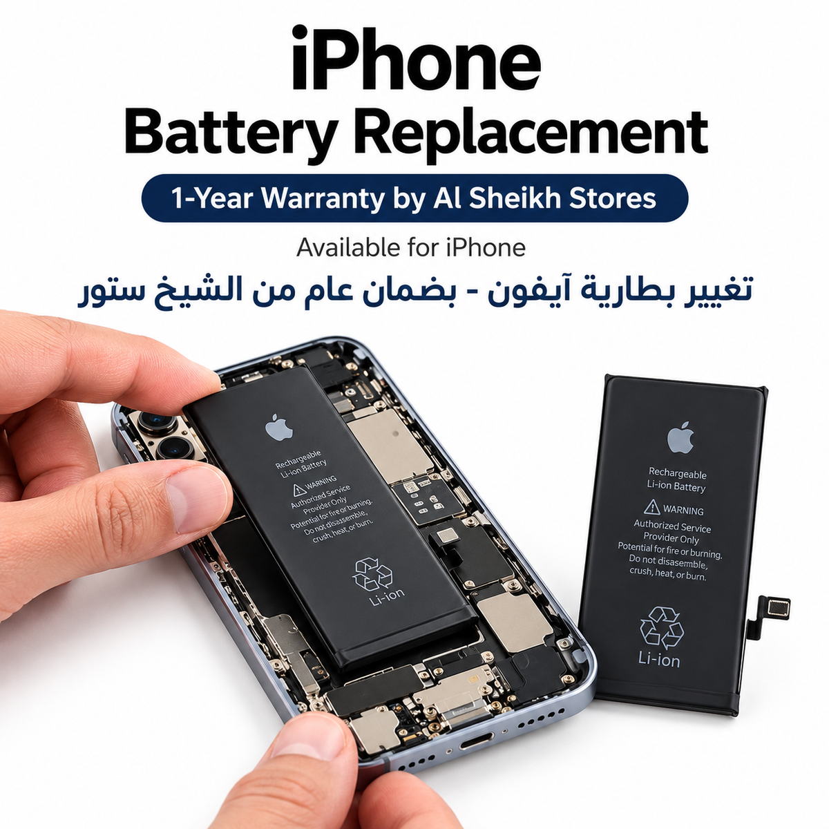 iPhone Battery Replacement - Reliable Performance with 12-Month Warranty