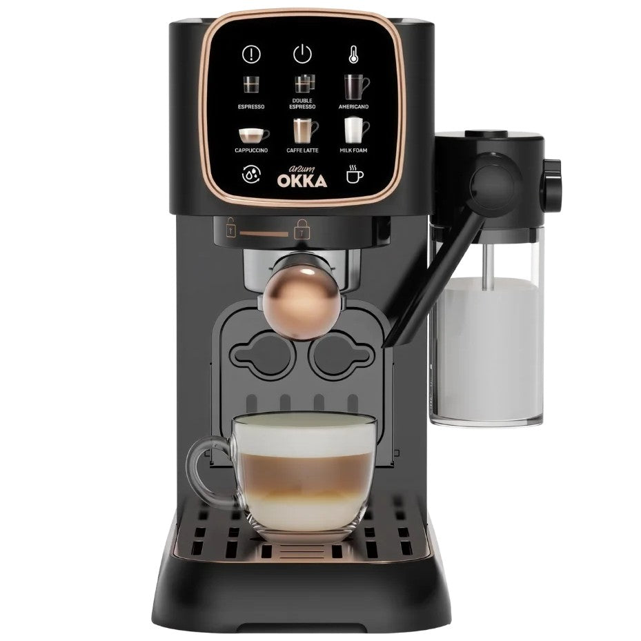 Arzum Okka Solo M Semi-Auto Espresso Machine - OK0032-500 - Black x Silver - Local Warranty