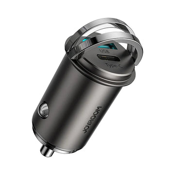 Car Adapter JOYROOM Mini 45W C-A35 - Dual Ports - with Pull Ring - Local Warranty