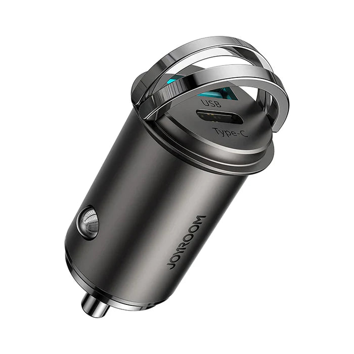 Car Adapter JOYROOM Mini 45W C-A35 - Dual Ports - with Pull Ring - Local Warranty