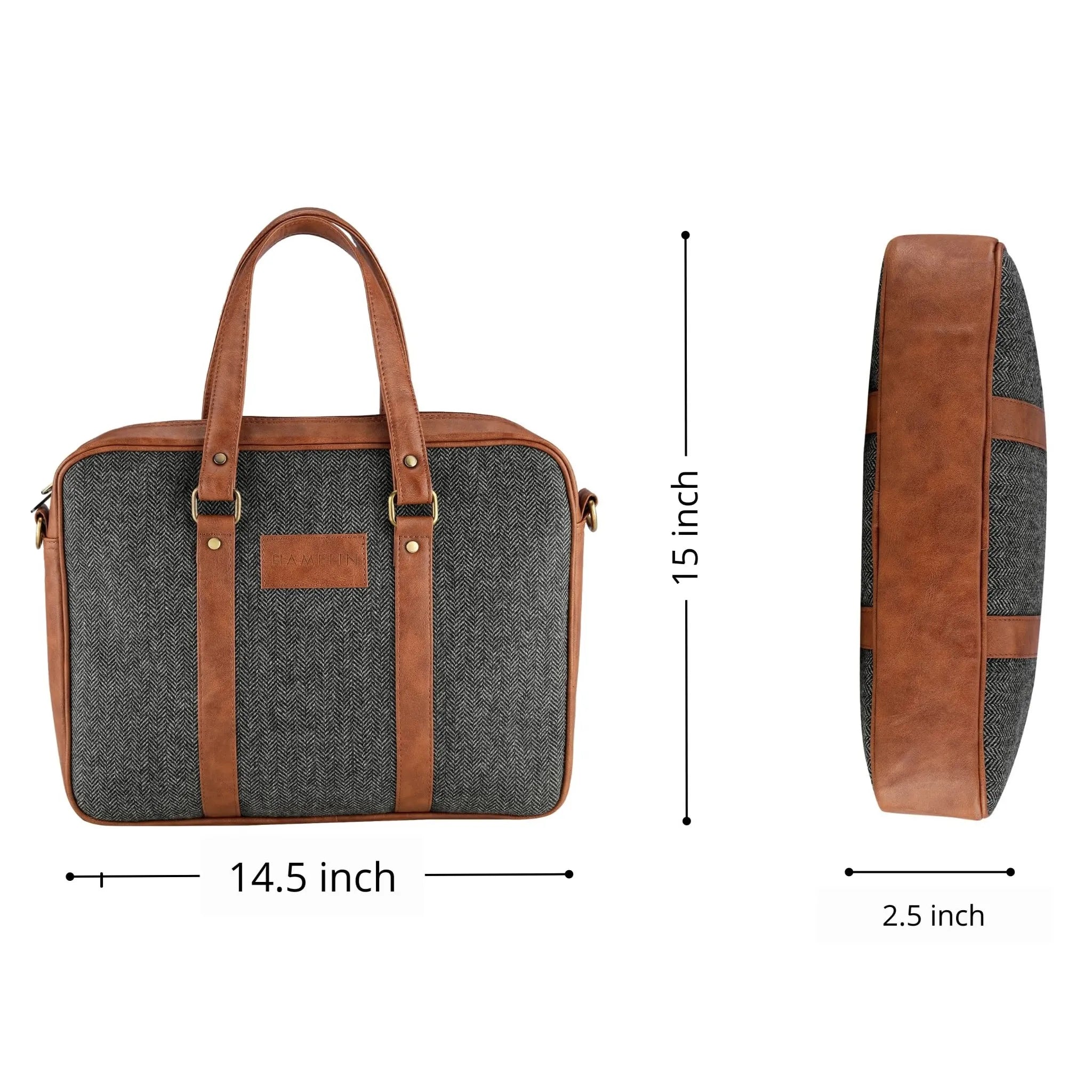 Laptop Shoulder Bag - Genuine Leather | K15