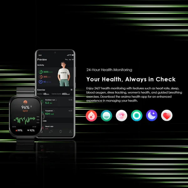 Smart Watch Oraimo Nova N - AMOLED | OSW-813N - Local Warranty