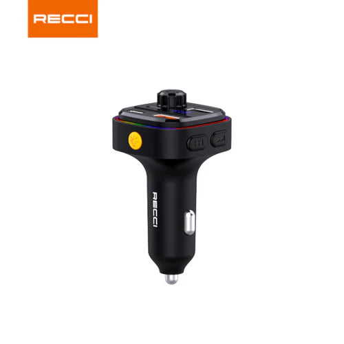 Car Adapter RECCI & FM Bluetooth 15+15W RQ08 - Multi-Functional - Local Warranty