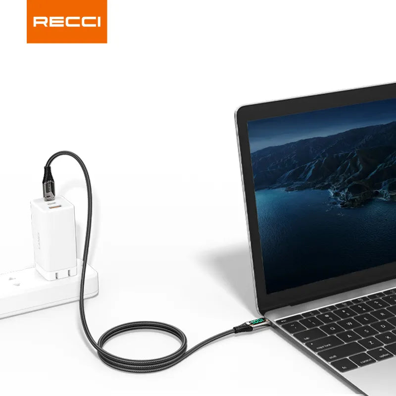 Charging Cable RECCI PD 100W Type-C 1.2M | RTC-P21CC - Local Warranty