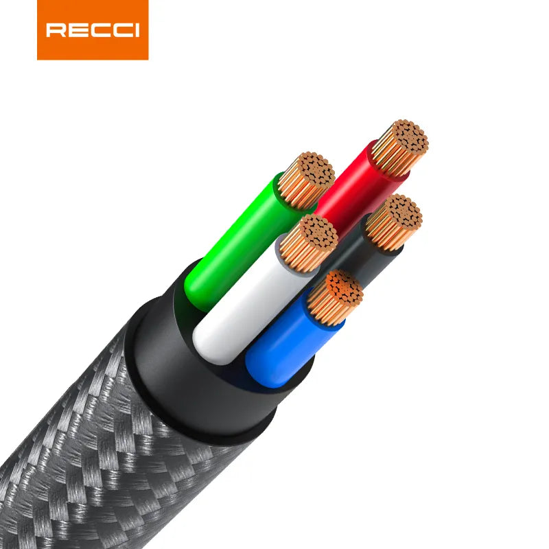 Charging Cable RECCI PD 100W Type-C 1.2M | RTC-P21CC - Local Warranty