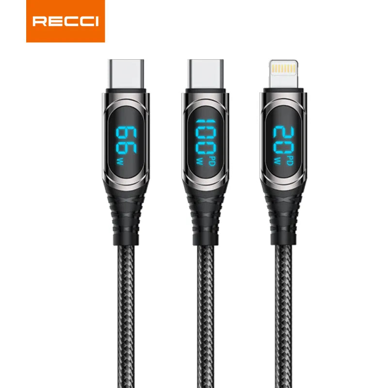 Charging Cable RECCI PD 100W Type-C 1.2M | RTC-P21CC - Local Warranty