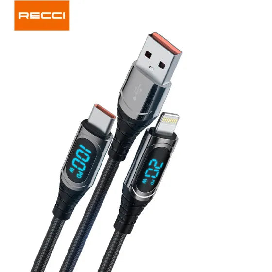 Charging Cable RECCI PD 100W Type-C 1.2M | RTC-P21CC - Local Warranty